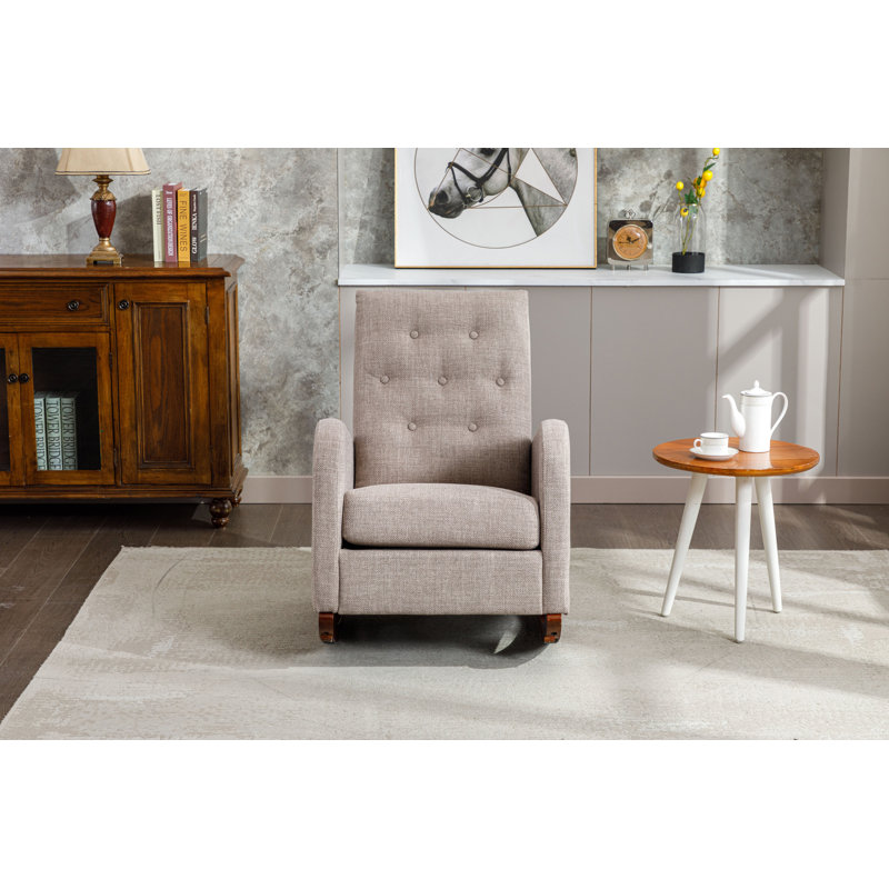 Fauteuil berçant à haut dossier, Chameau