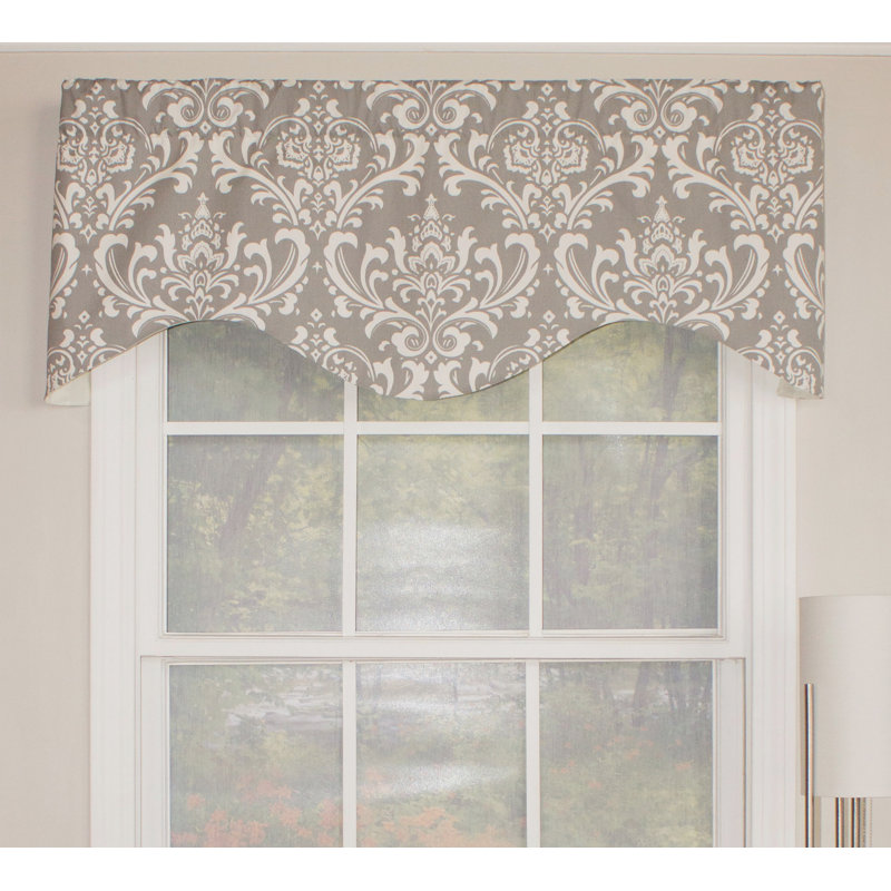 Cantonnière en damas 50 po Ozbourne, Gris