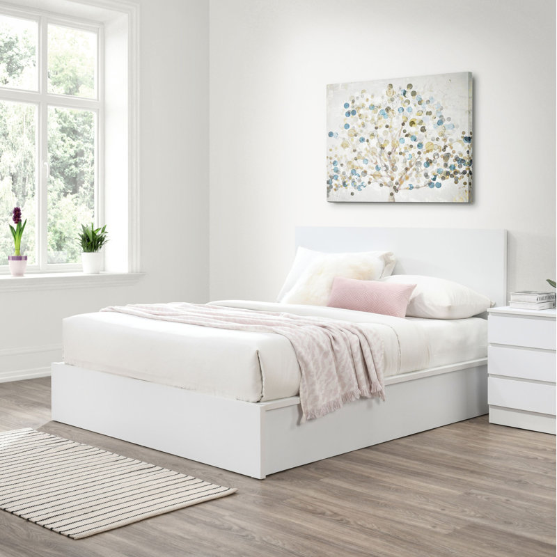 Marqita Ottoman Bed, White, Kingsize (5')