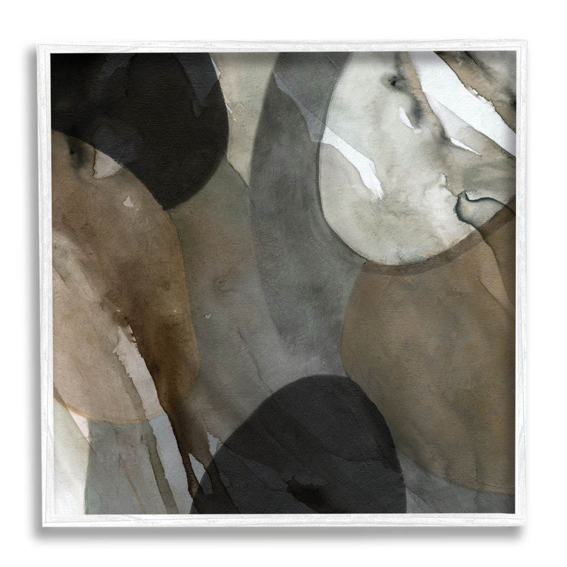 Art contemporain, estampe numérique à superpositions rondes par Carol Robinson, H 12 po x l 12 po x P 1,5 po