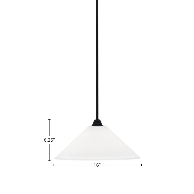 Paramount Stem Hung Pendant, 6.25" H x 16" W