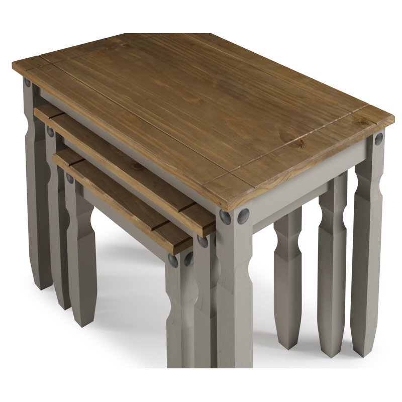Bridewell 3 - Piece Solid Wood Living Room Table Set, Grey