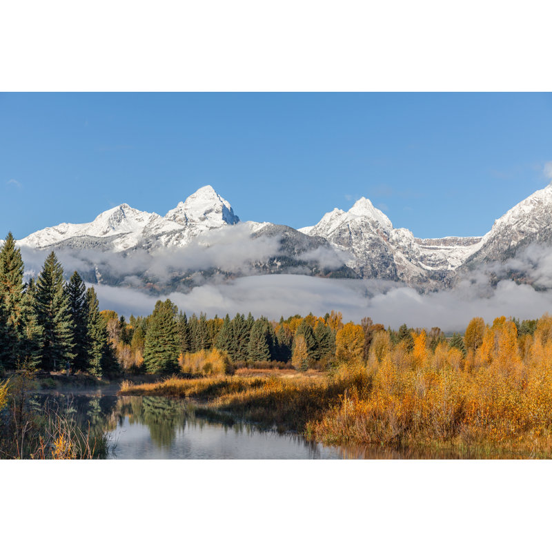 Ambia Fall Sunrise in Tetons 1 Piece Wrapped Canvas Wall Art, 51cm H x 76cm W x 3.8cm D