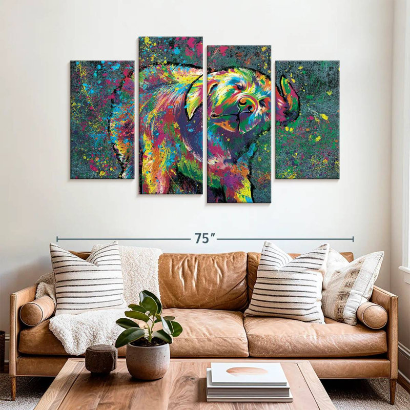 Peinture Wet Labrador, H 42 po x l 68 po