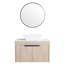 Meuble-lavabo mural simple 29,5 po avec lavabo en chêne blanc