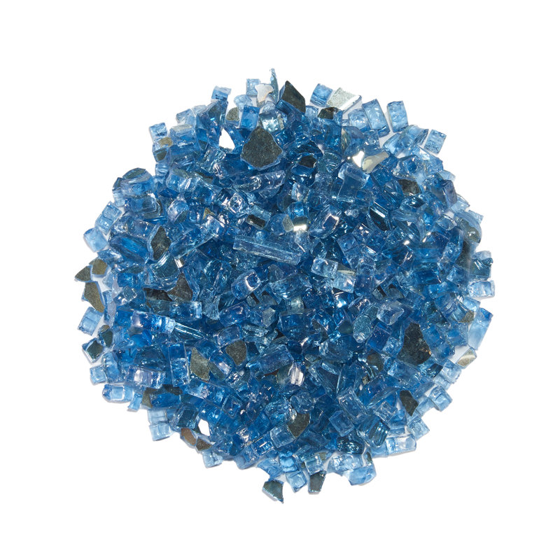 Reflective Fire Glass Filler, Blue