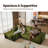114'' L-Shaped Cloud Sectional Sofa with Chaise-1069440019
