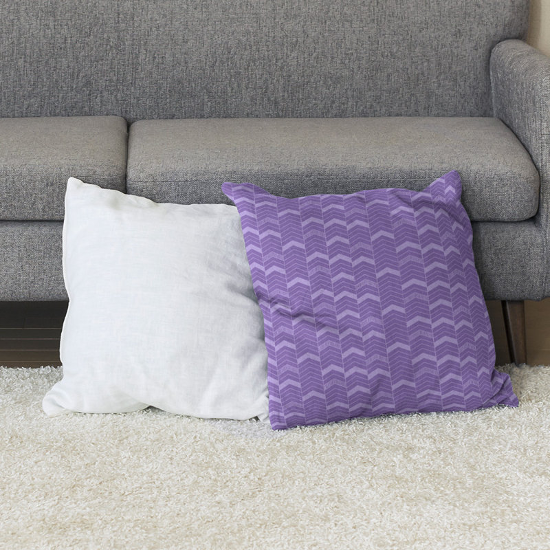 Coussin Rhonda, 28 po x 28 po, Mauve, Bourre en polyester