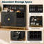 Armoire de bar avec porte-verres et tablette réglable Home-148416911