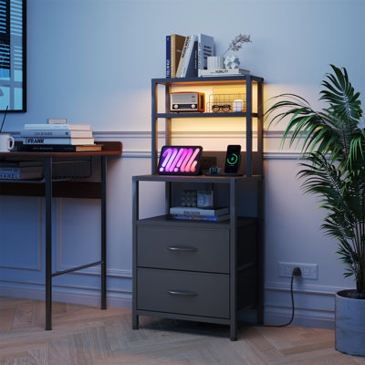 41cm W Metal Bedside Table