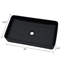 Lavabo de salle de bain vasque rectangulaire en céramique noire 24 po x 13,5 po-123428824