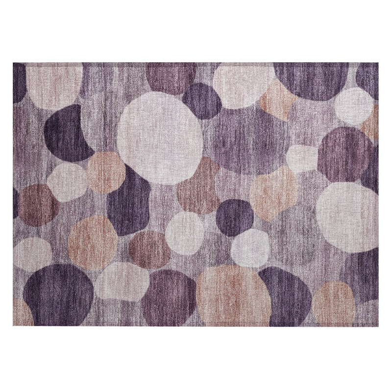 Machine Washable Indoor/Outdoor Jozwiak ACN2375 Geometric Rug, Rectangle 1'8" x 2'6"