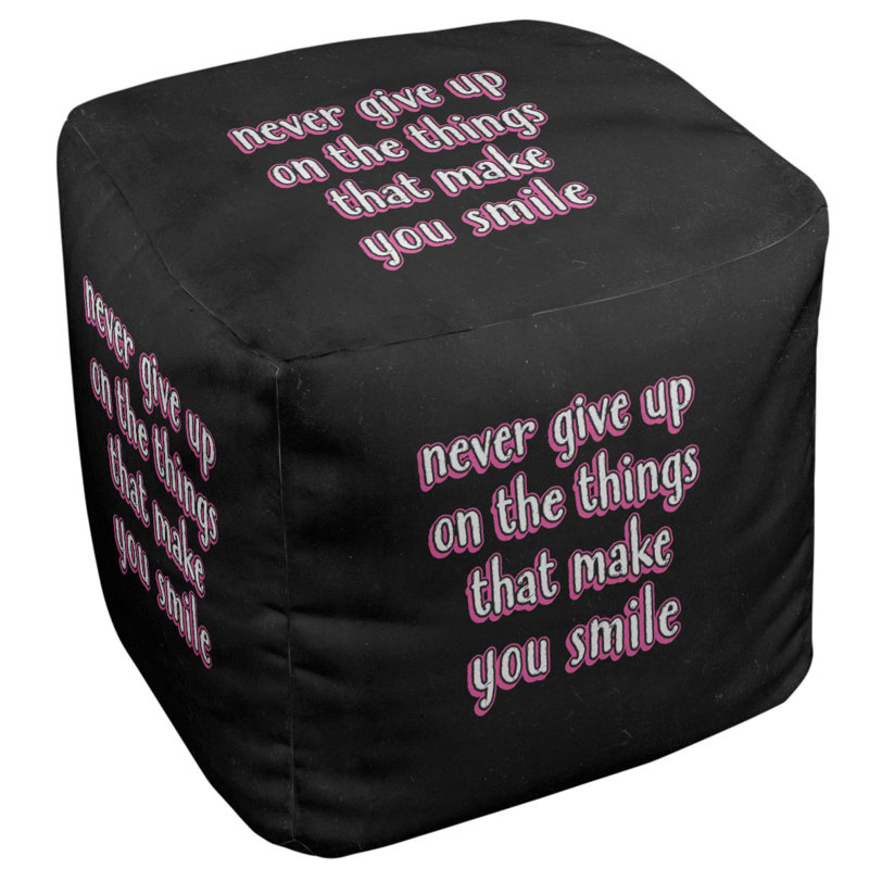 Upholstered Ottoman, Pink