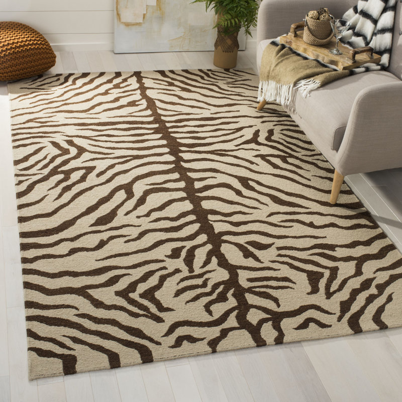Hemmingway Wool Animal Print Rug, Rectangle 4' x 6'