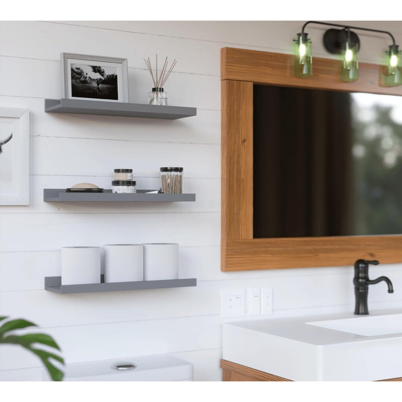 3 Piece Wood Floating Shelf