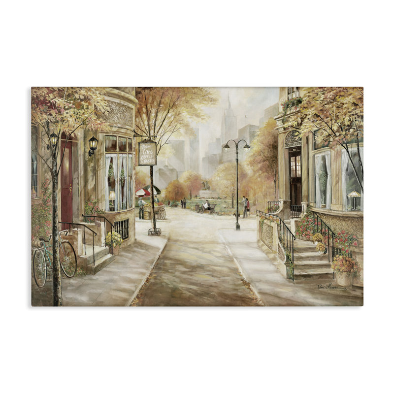  Art mural sur toile City Street Shopfronts par Ruane Manning, H 30 po x l 45 po