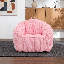 Fauteuil à billes en velours côtelé compressé - Très grand fauteuil pour adulte avec bourre-1020122666