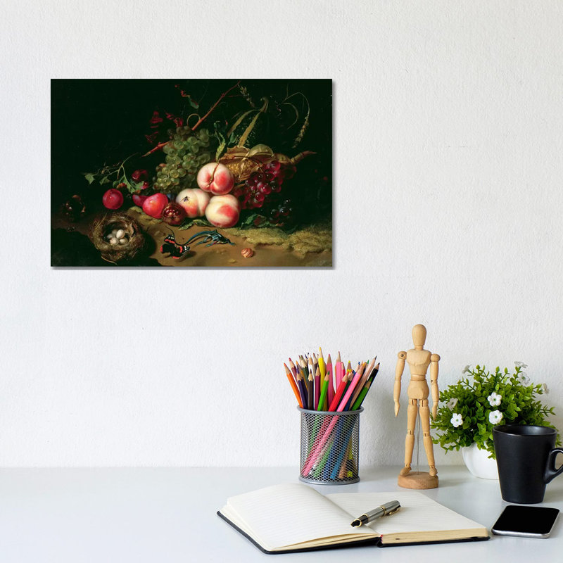Still Life With Fruit by Rachel Ruysch - Wrapped Canvas Print, 20.32 cm H x 30.48 cm W