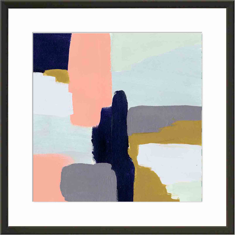 «Languid II» par Victoria Borges - peinture encadrée, Noir, H 12 po x l 12 po