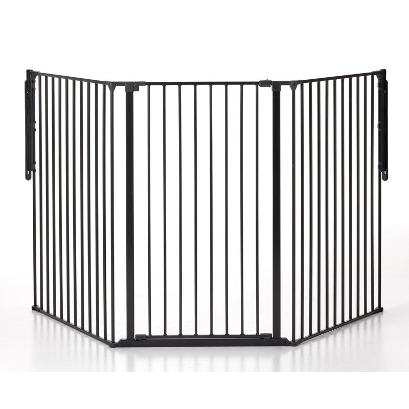 Metal Wall Mounted Pet Gate, Black