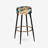 Ensemble de 2 tabourets de bar or et bleu sarcelle Cosmic Essence