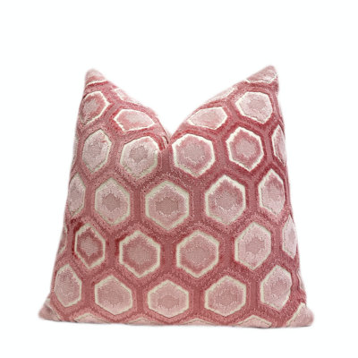 Hexagon Velvet Throw Pillow Cover