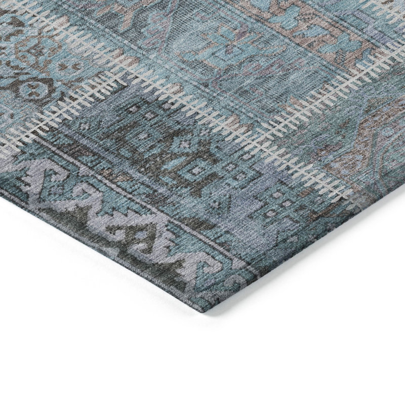 Tapis intérieur / extérieur Heffington avec envers antidérapant, Rectangulaire 8 pi x 10 pi