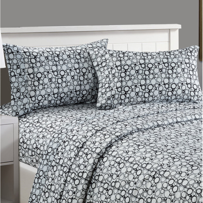  Ensemble de draps Soft Touch, Très grand, À pois