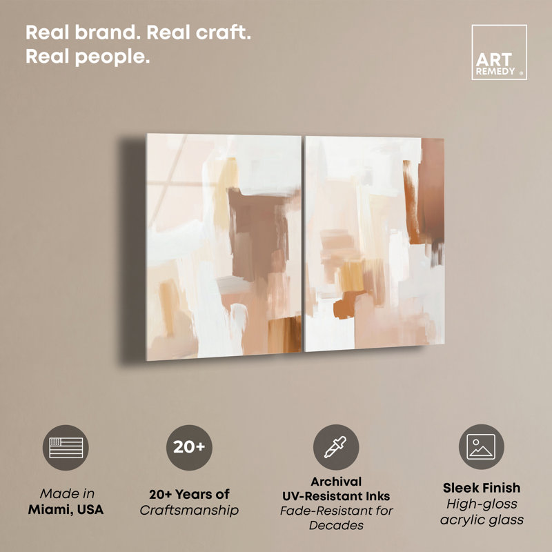 «Neutral Harmony Set», reproduction d'art sur toile par Art Remedy, H 36 po x l 24 po