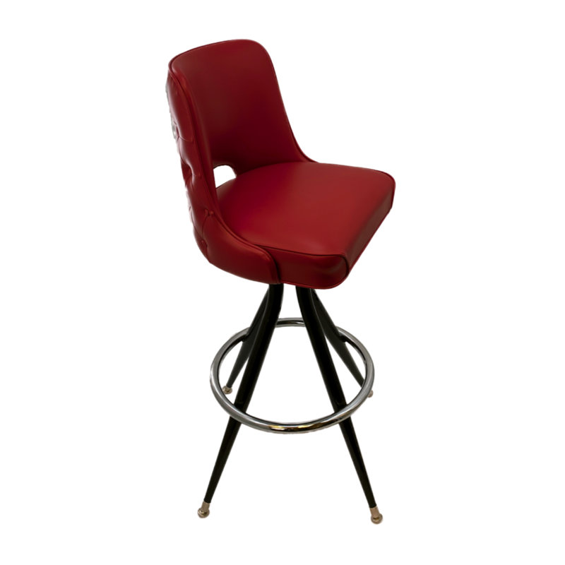 Tufted Button Upholstered Bucket Bar Stool