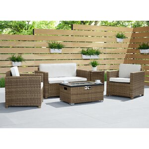 Ivy Bronx Beliveau 4 - Person Outdoor Seating Group with Cushions ...
