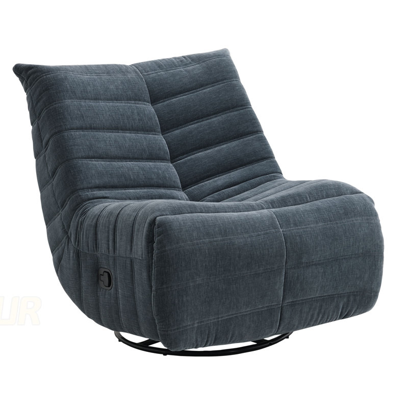 Fauteuil inclinable et oscillant Talmon Shadow Chenille, Gris foncé