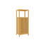 41-inch Multi-scene Bamboo Locker - Large Capacity Freestanding Single-door Cabinet With 1 Shelf (2 Open Shelves + Enclosed Storage)