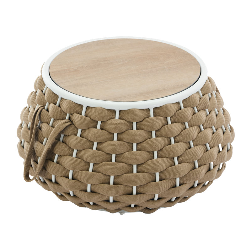 Patio Upholstered Coffee Table, Brown