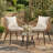 3-Piece Outdoor Patio Conversation Set with Cushions, Glass Top Side Table, and Powder-Coated Steel Frame, All-Weather Rattan, Ideal for Balcony & Backyard