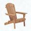 Ensemble de 2 chaises pliantes en bois Adirondack (dossier pré-assemblé)-648539429