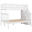 Lit superposé rustique avec rangement, fabrication en bois massif-123857016