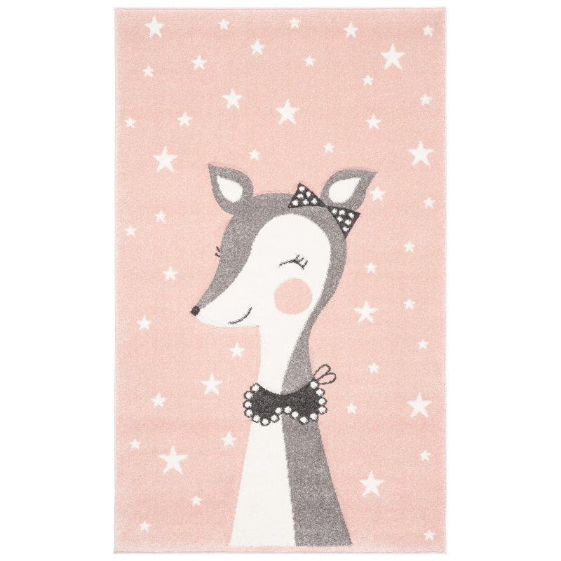 Tapis rose pour enfant Gabor, Rectangle 4 pi x 6 pi
