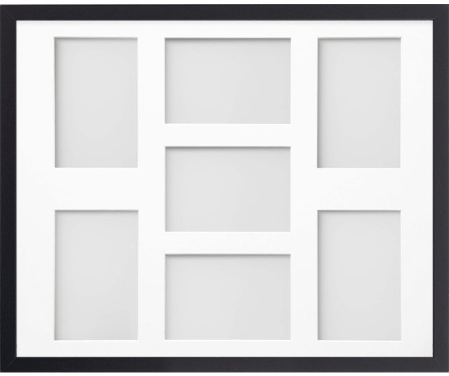 Markeida Matte Picture Frame with Mat, Black