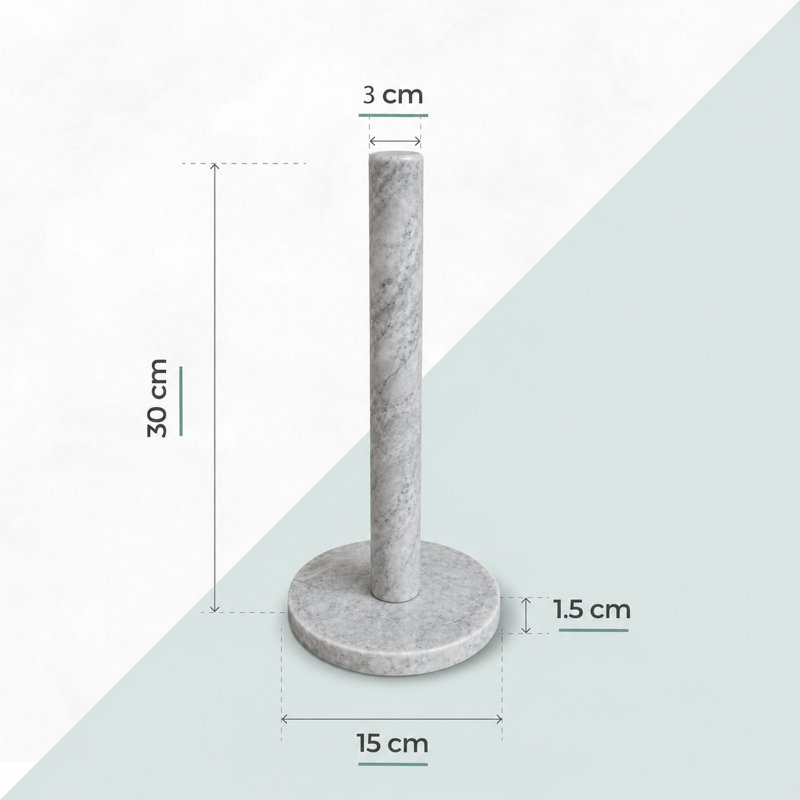 Marble Paper Towel Holder, Black