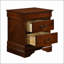 Table de chevet classique de style Louis Philippe avec 2 tiroirs, design traditionnel pour des meubles de chambre à coucher élégants