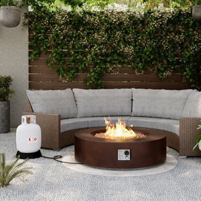 Borgia Concrete Propane Fire Pit Table