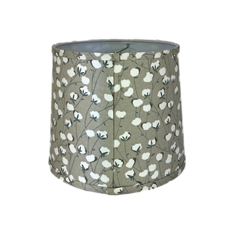 Abat-jour tambour en coton Floral, H 10 po x l 12 po x P 12 po