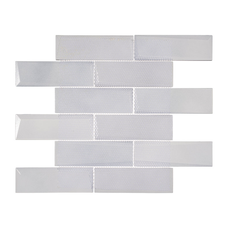 Daazen 2" x 6" Glass Mosaic Wall Tile, Cris