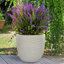 Egg Garden Reinforced Stone Round Planter, Outdoor Plant Pot-1669766810-1669766809