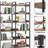 6-Tier Wooden Bookshelf with Open Shelves, Modern Metal Frame Bookcase for Storage and Display