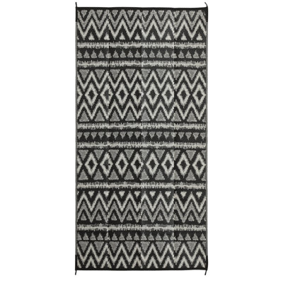 Southwestern Black/White Indoor/Outdoor Area Rug