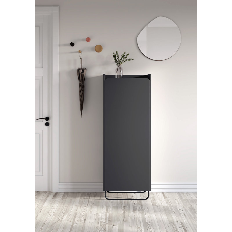 11 Pair Shoe Storage Cabinet, Graphite