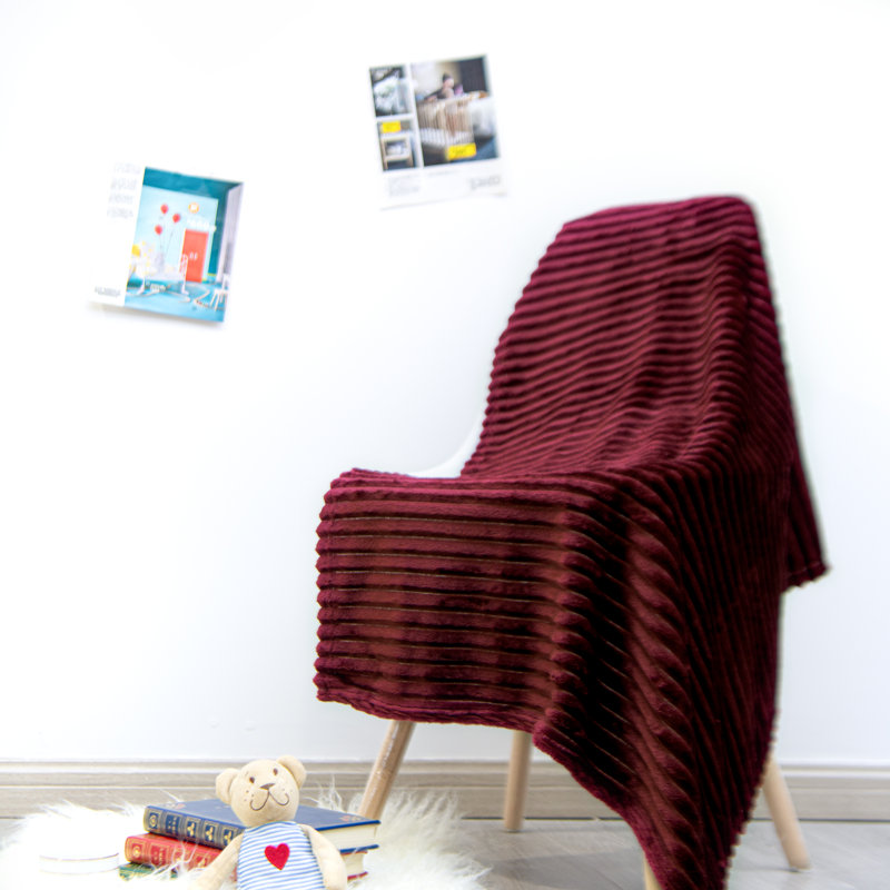 Couverture en peluche flanelle pour tout-petits, couverture moelleuse réversible pour bébé, 30 po x 40 po - NTBAY, Rouge vin