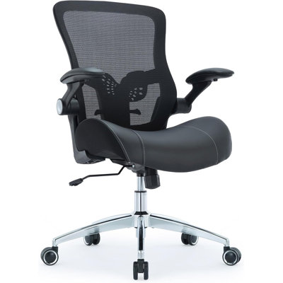 Big And Tall Ergonomic Office Chair - 400Lbs Heavy Duty, Wide Soft 3D Modeling Foam Cushion, Adjustable Seat Height (Executive Computer Task Desk Chair)